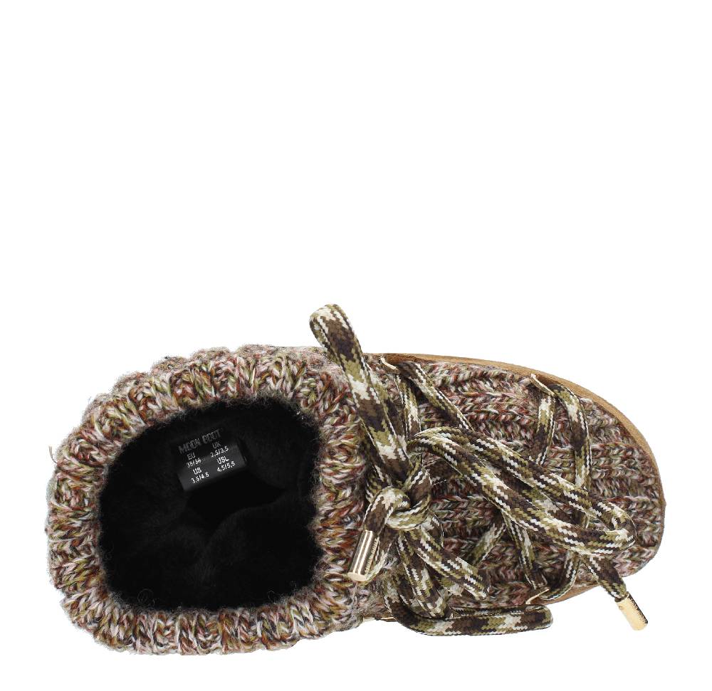 MOON BOOT Stivaletti da neve modello LOW WOOL MOON BOOT in camoscio e tessuto Pezzi Unici