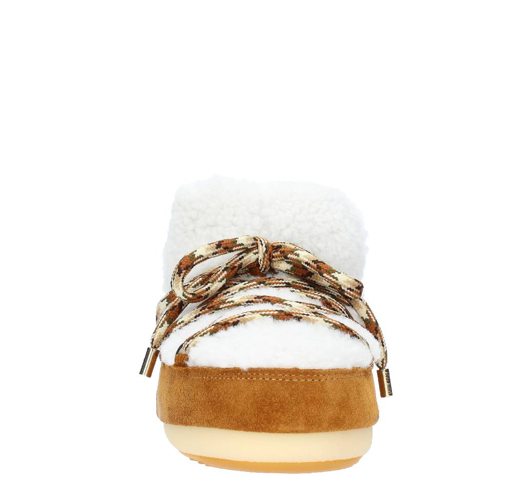 MOON BOOT Stivaletti da neve modello PUMPS SHEARLING MOON BOOT in pelliccia e camoscio Qualità Garantita