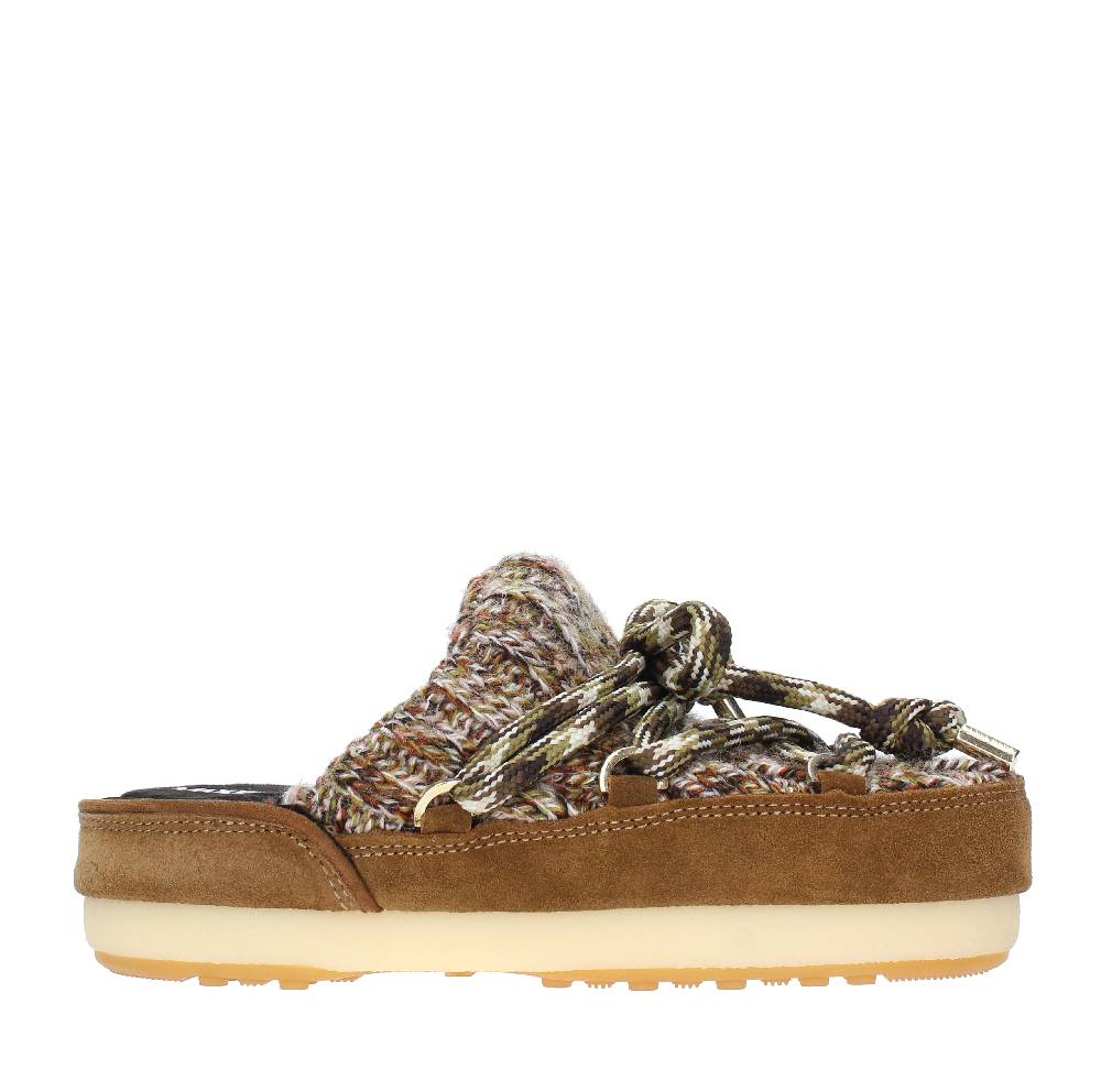 MOON BOOT Mules modello 14601200 in camoscio e tessuto Acquista Ora