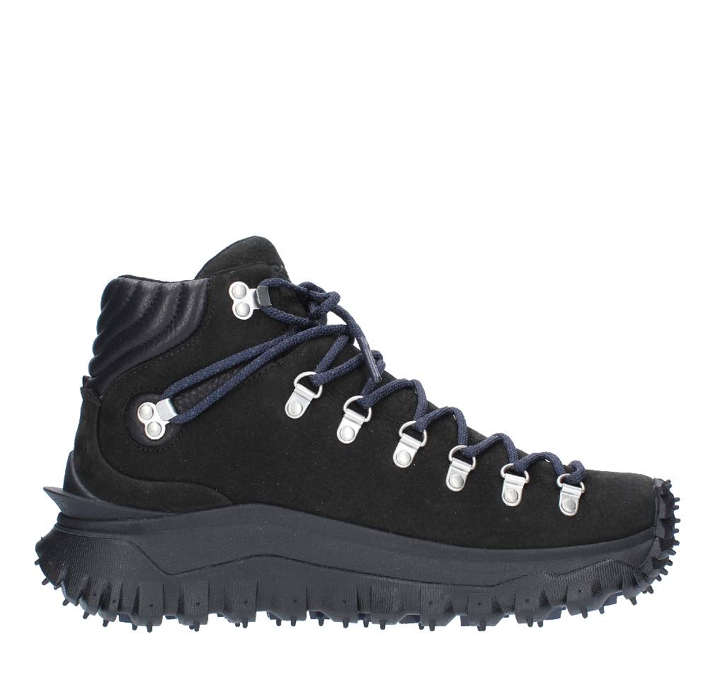 MONCLER Scarponcini in camoscio e pelle Vendita calda