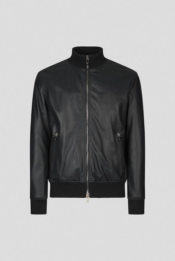 Pal Zileri Bomber in pelle con colletto stand up Outlet
