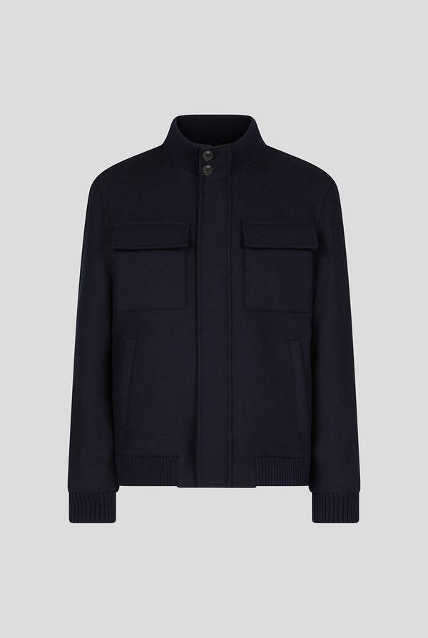 Pal Zileri Blouson in lana blu navy Offerte