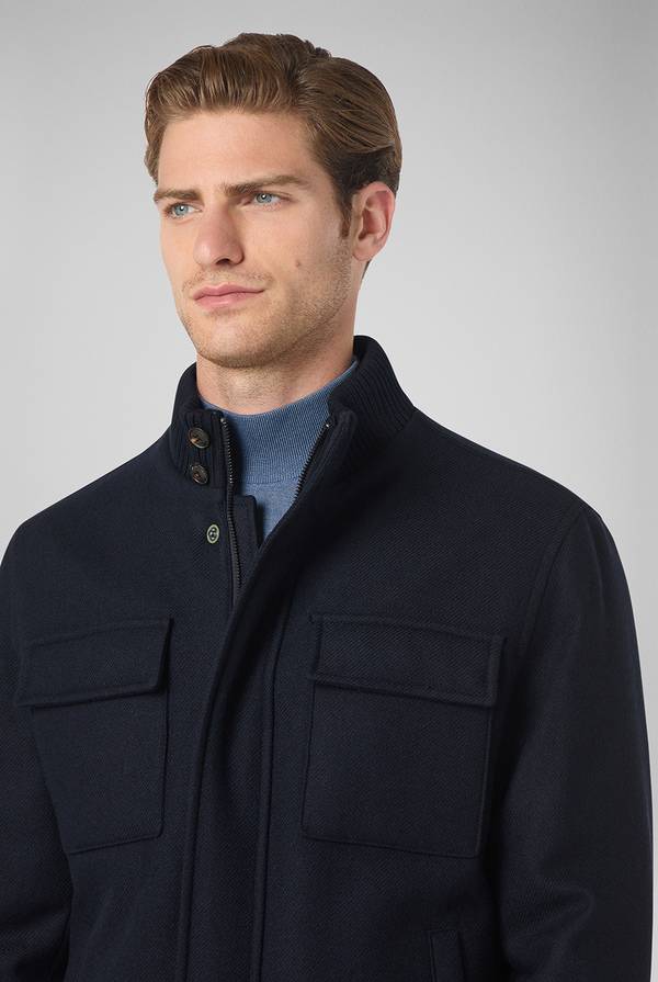 Pal Zileri Blouson in lana blu navy Offerte