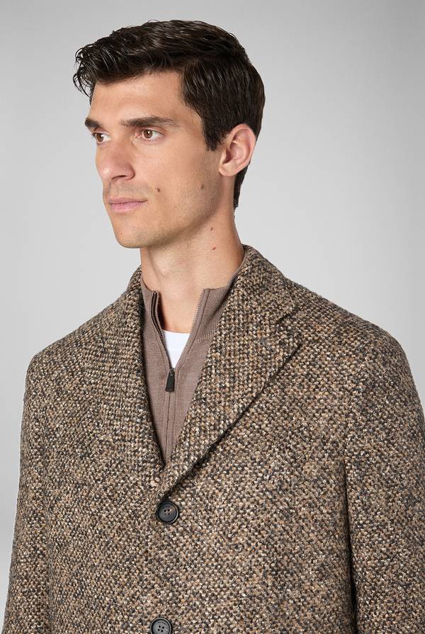 Pal Zileri Cappotto in bouclè, seta e mohair Nuovo