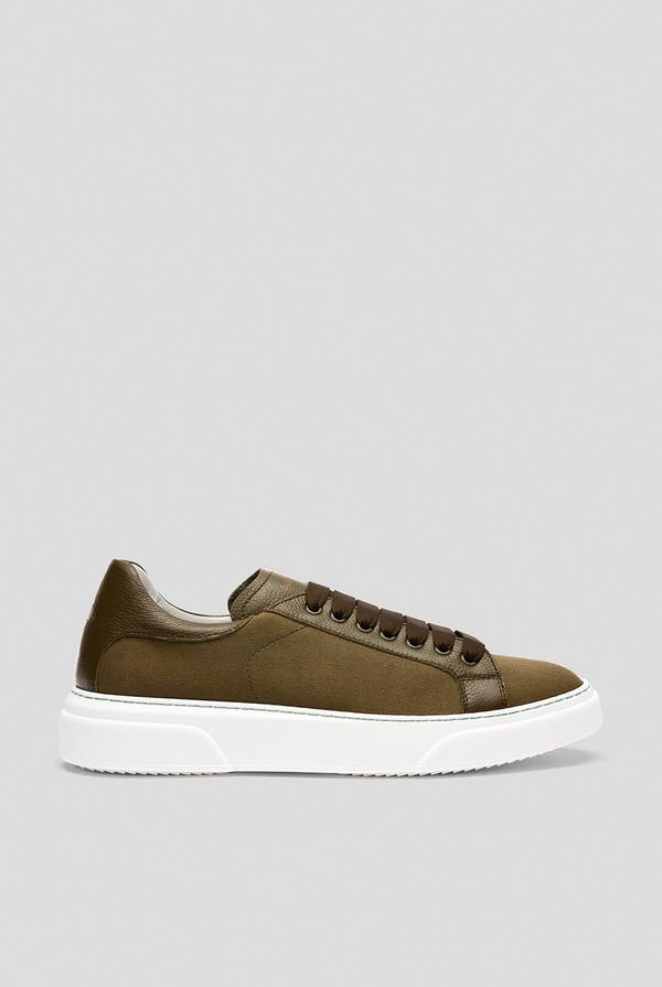Pal Zileri Sneakers in tela di cotone con dettagli in pelle Novità