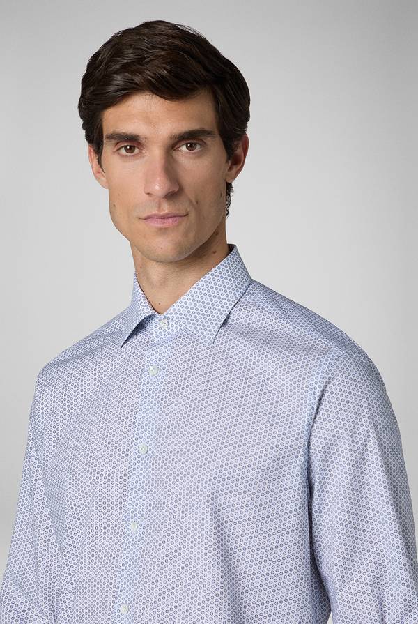 Pal Zileri Camicia in puro cotone con stampa circolare Vendita Calda