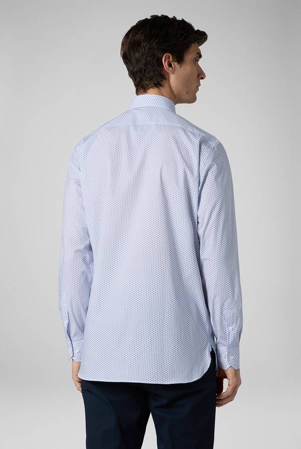 Pal Zileri Camicia in puro cotone con stampa circolare Vendita Calda