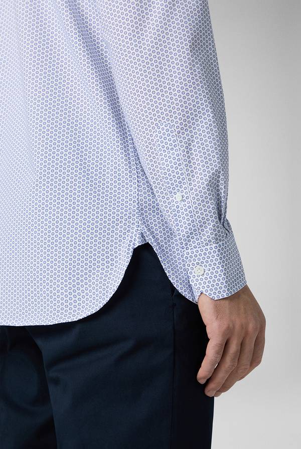 Pal Zileri Camicia in puro cotone con stampa circolare Vendita Calda