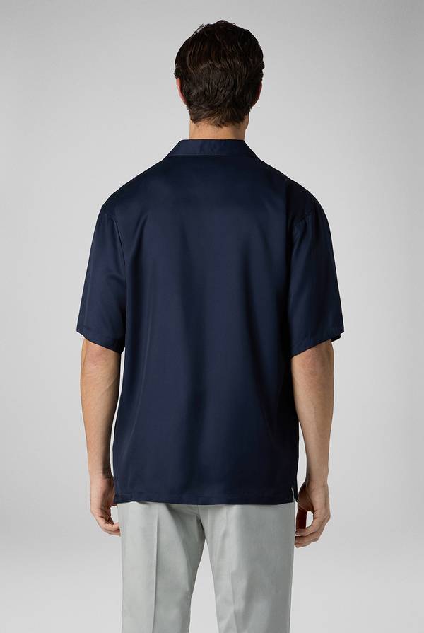 Pal Zileri Camicia bowling blu navy In Saldo