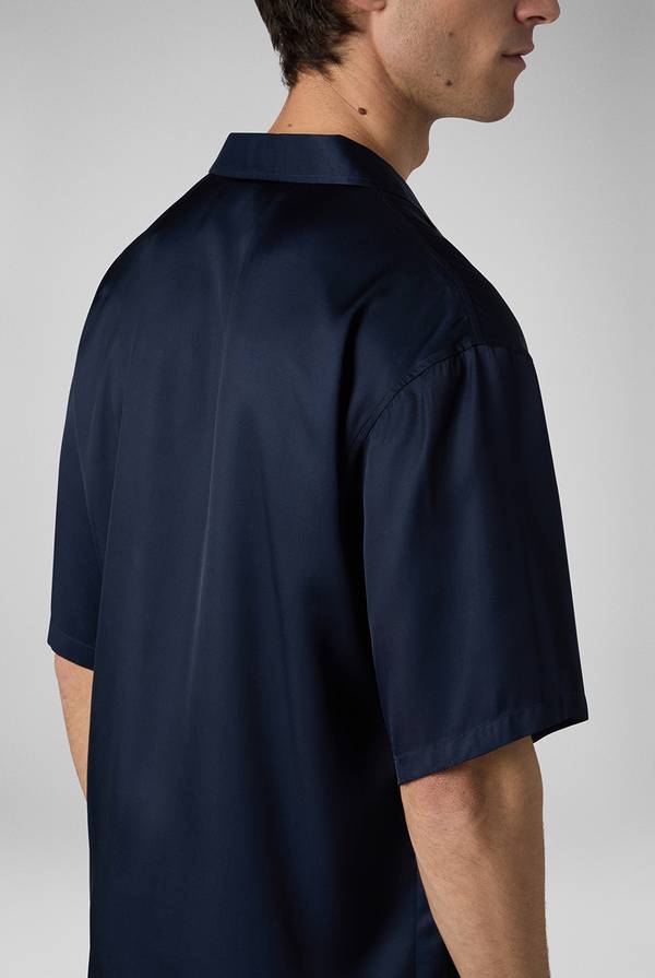 Pal Zileri Camicia bowling blu navy In Saldo