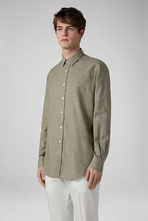 Pal Zileri Camicia in lino e cotone Moda