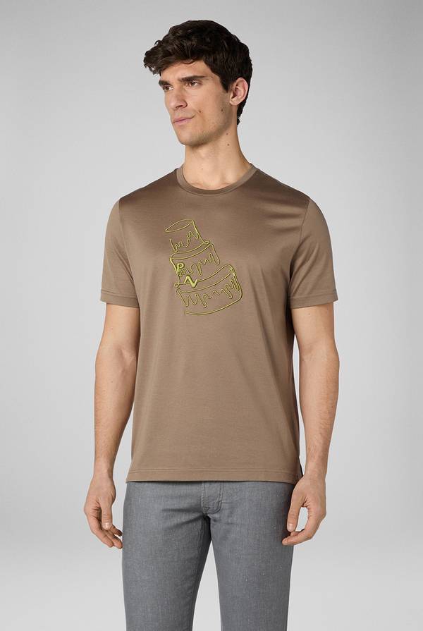 Pal Zileri Tshirt con lavorazione a ricami In Linea
