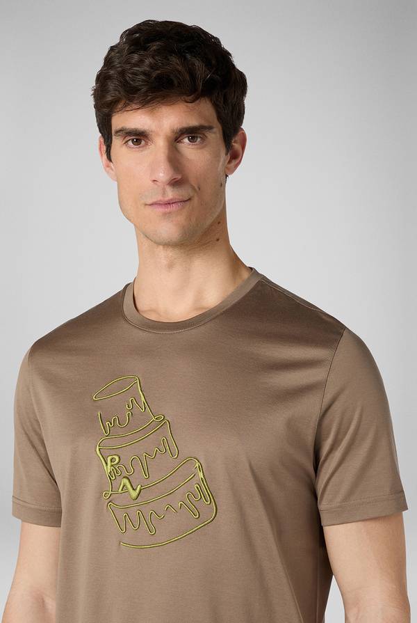 Pal Zileri Tshirt con lavorazione a ricami In Linea