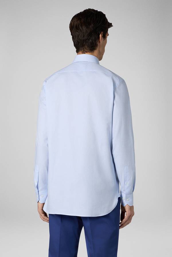 Pal Zileri Camicia azzurra con micro struttura Qualità