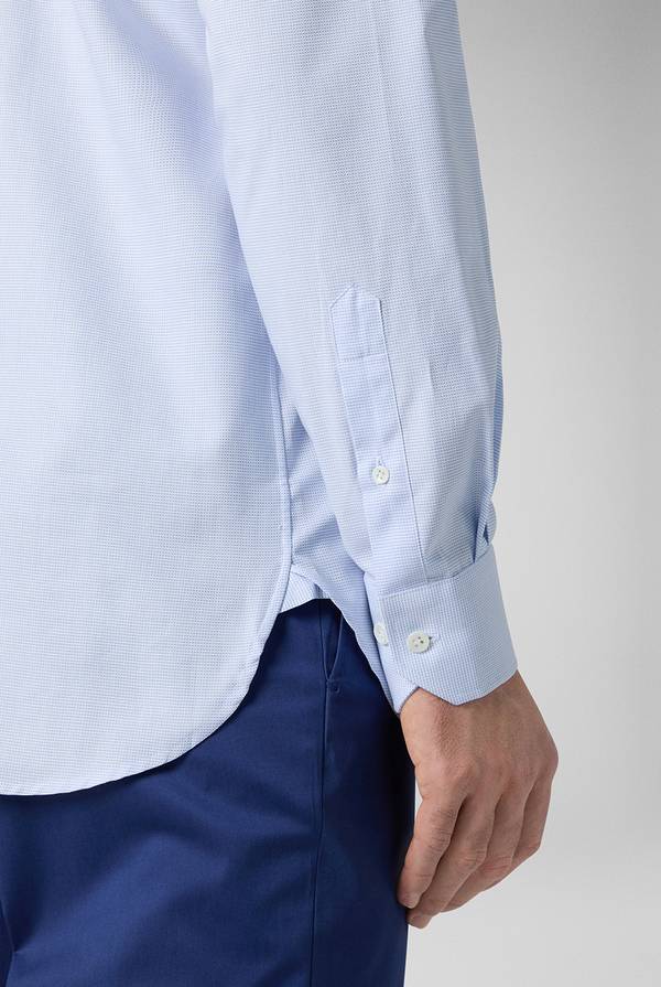Pal Zileri Camicia azzurra con micro struttura Qualità