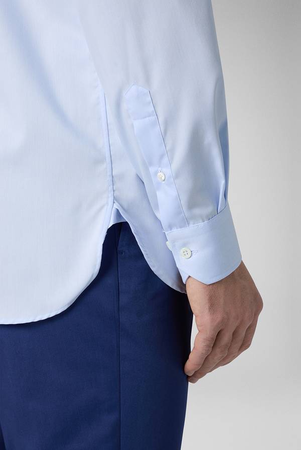Pal Zileri Camicia azzurra in cotone con collo Milano Promozione
