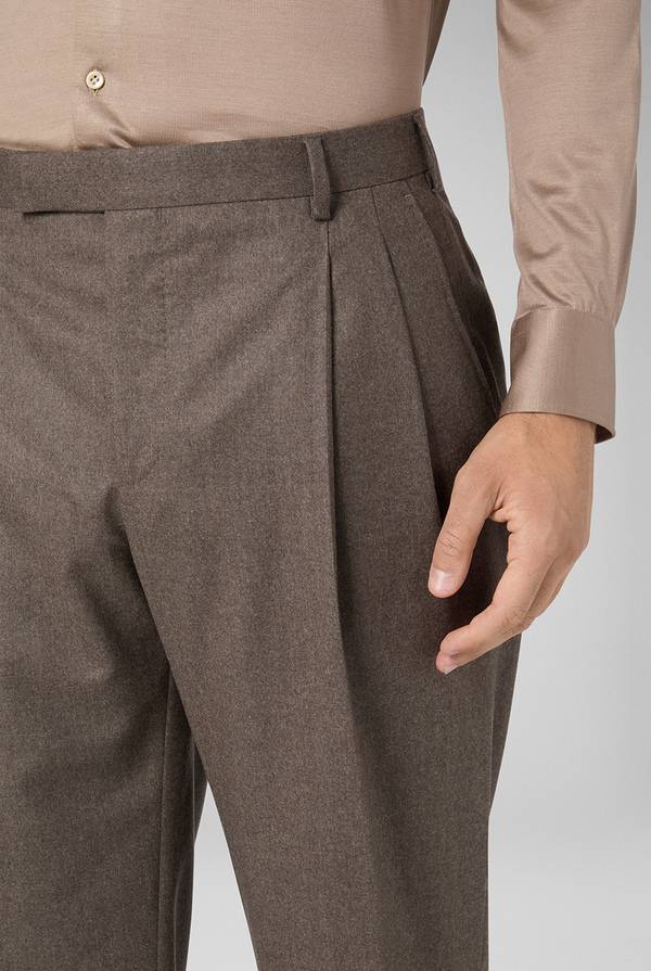 Pal Zileri Pantaloni doppia pince in pura lana Vendite Flash