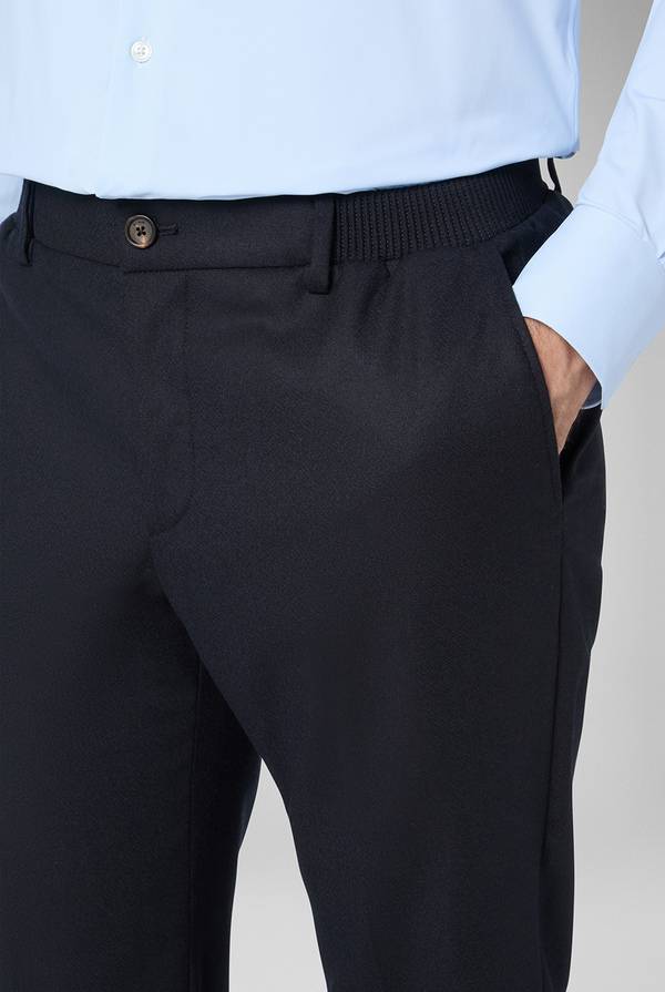 Pal Zileri Pantaloni in lana stretch con banda elastica In Saldo