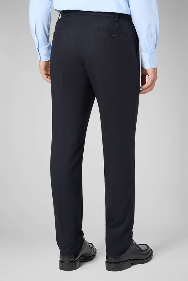 Pal Zileri Pantaloni in lana stretch con banda elastica In Saldo