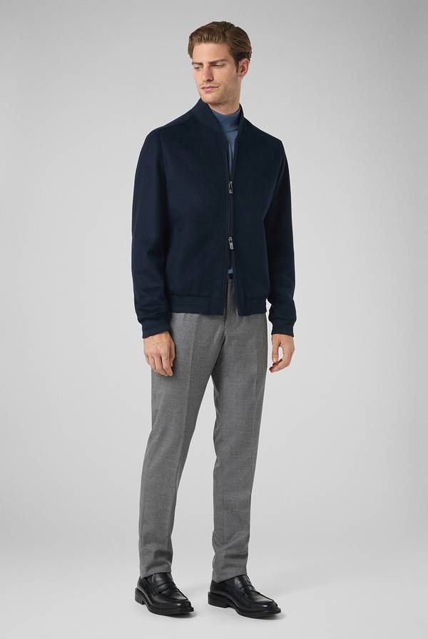 Pal Zileri Pantaloni in lana stretch con banda elastica Nuova