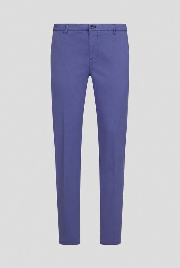 Pal Zileri Pantaloni chino tinti in capo in cotone e tencel stretch 2025
