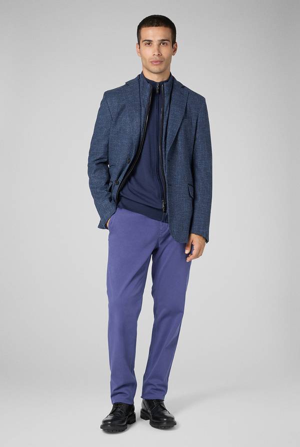 Pal Zileri Pantaloni chino tinti in capo in cotone e tencel stretch 2025
