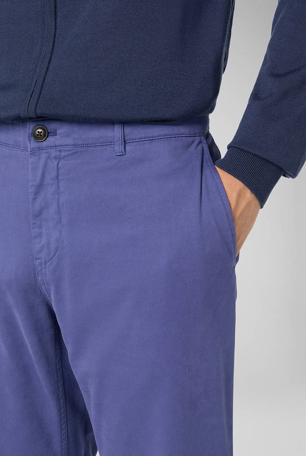Pal Zileri Pantaloni chino tinti in capo in cotone e tencel stretch 2025