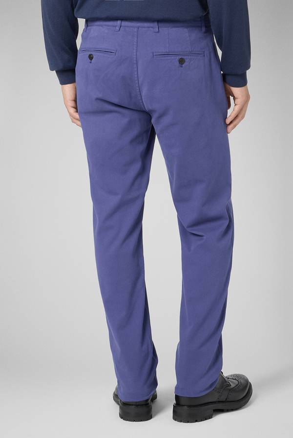 Pal Zileri Pantaloni chino tinti in capo in cotone e tencel stretch 2025