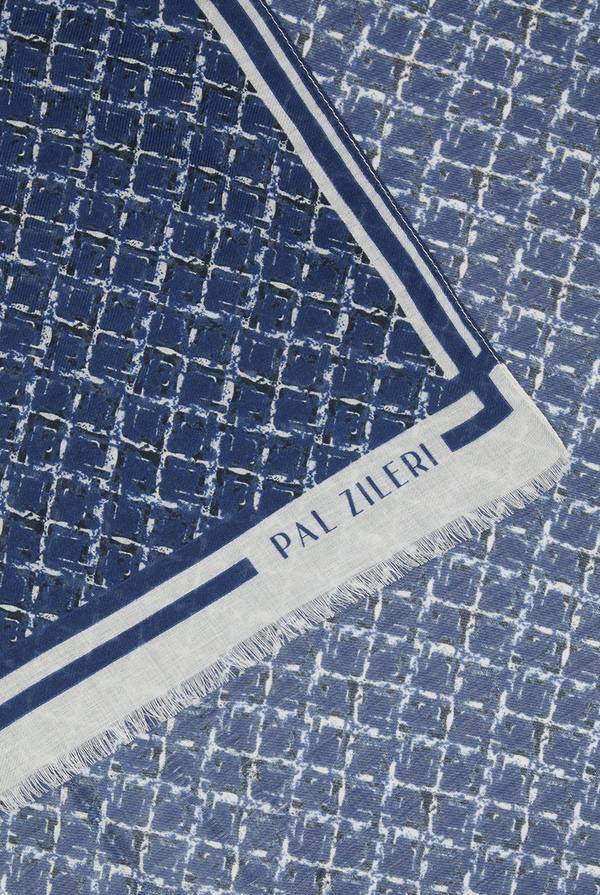 Pal Zileri Sciarpa in modal e lana con fantasia geometrica Italy