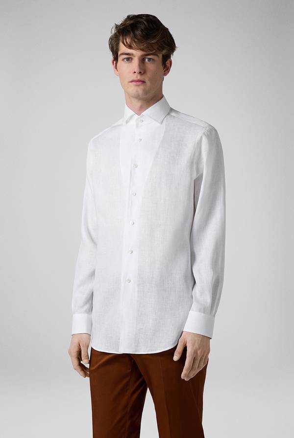 Pal Zileri Camicia in lino bianca Italia