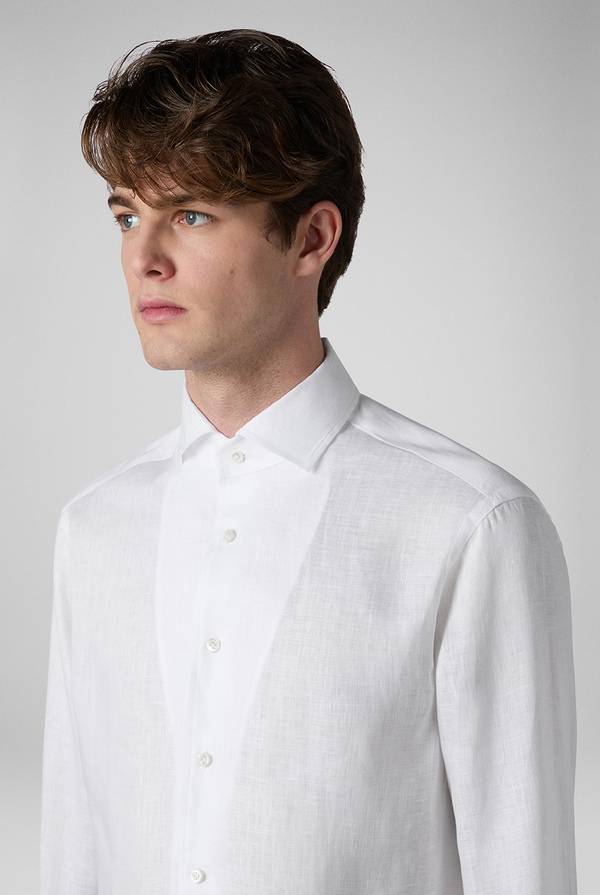 Pal Zileri Camicia in lino bianca Italia