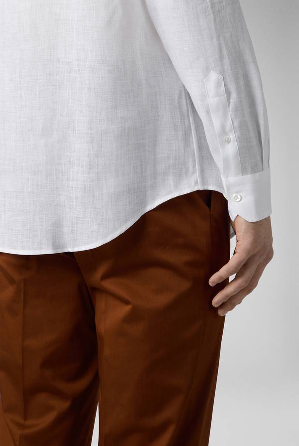 Pal Zileri Camicia in lino bianca Italia