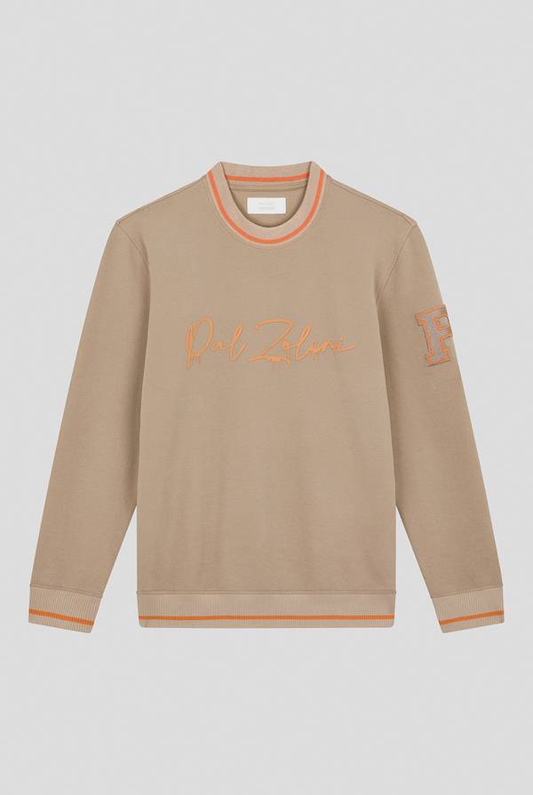 Pal Zileri Felpa in cotone stretch con logo Spedizione Gratuita