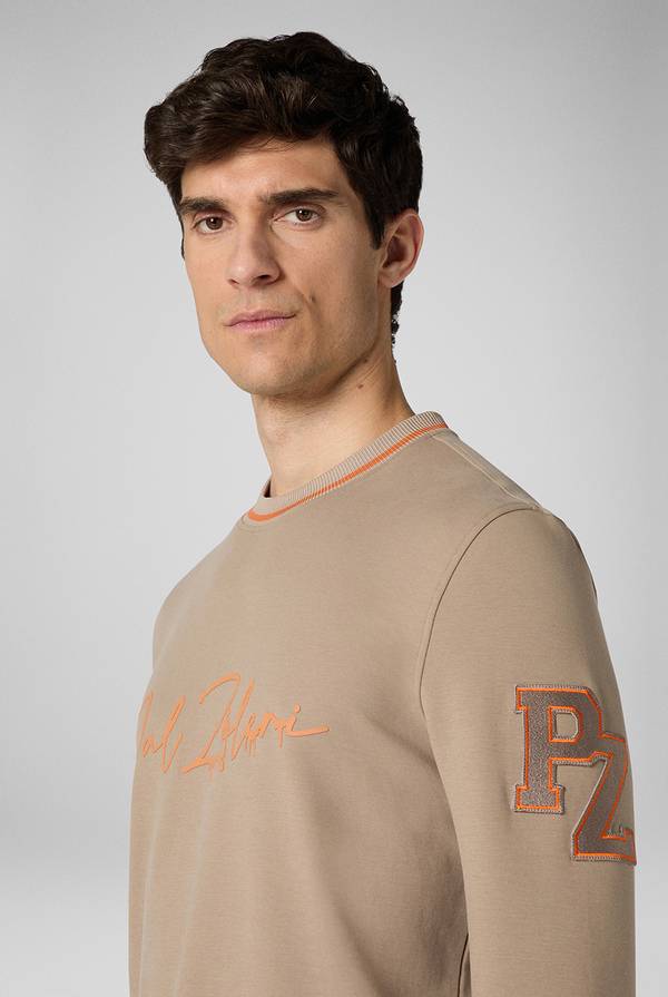 Pal Zileri Felpa in cotone stretch con logo Spedizione Gratuita