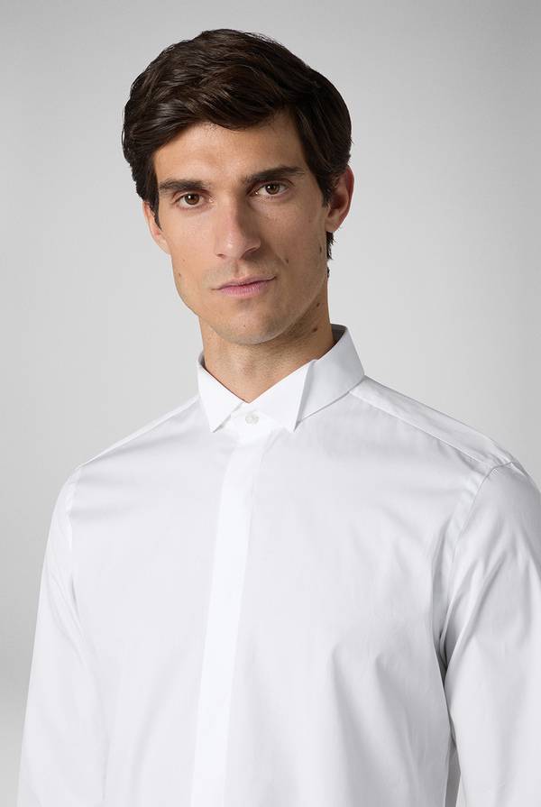 Pal Zileri Camicia Cerimonia bianca con collo smoking Promozione
