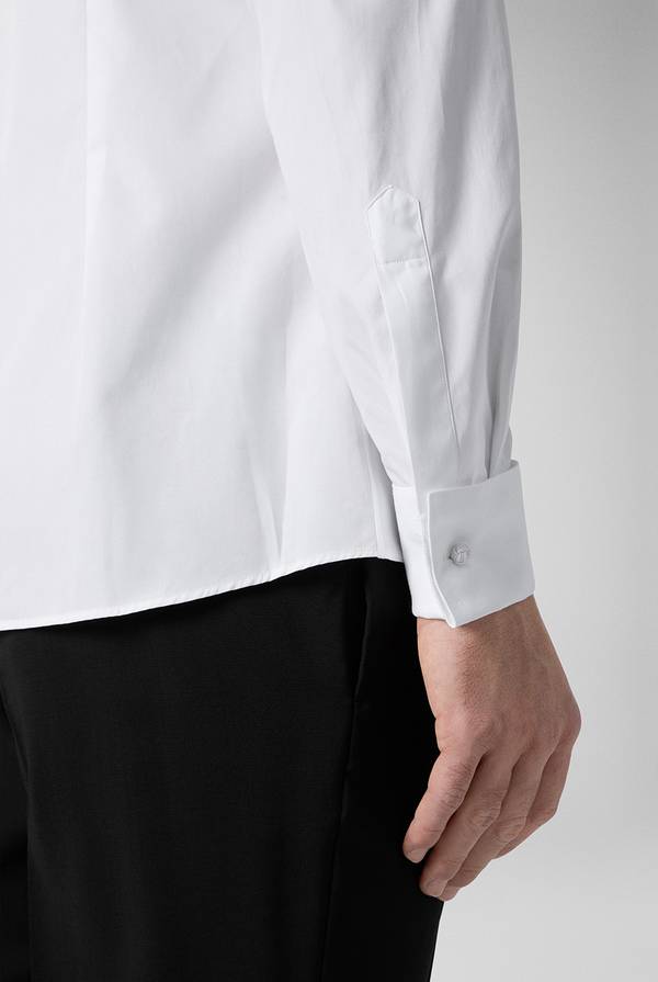 Pal Zileri Camicia Cerimonia bianca con collo smoking Promozione