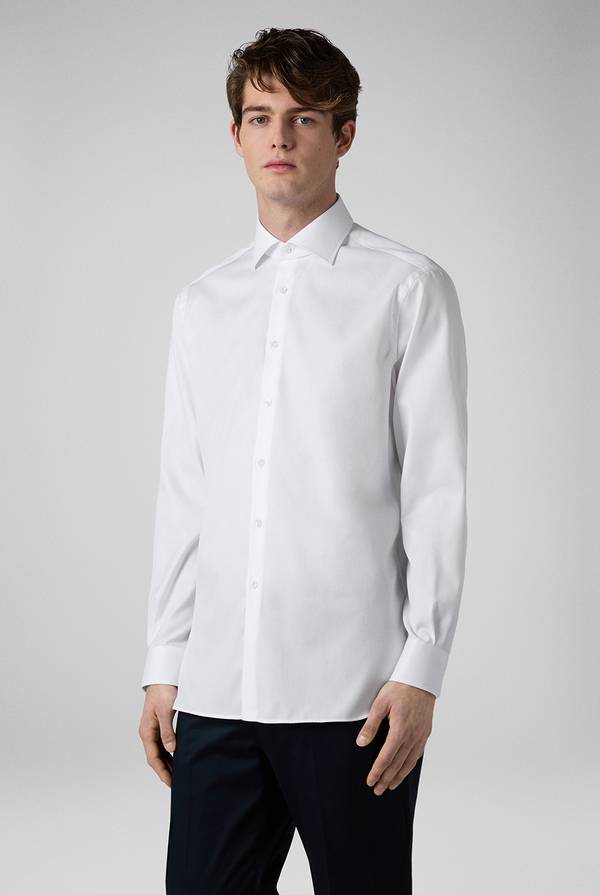 Pal Zileri Camicia in cotone con trattamento anti-piega azzurra Pezzi Unici