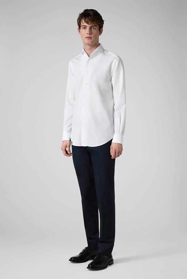 Pal Zileri Camicia bianca in cotone Consegna Veloce