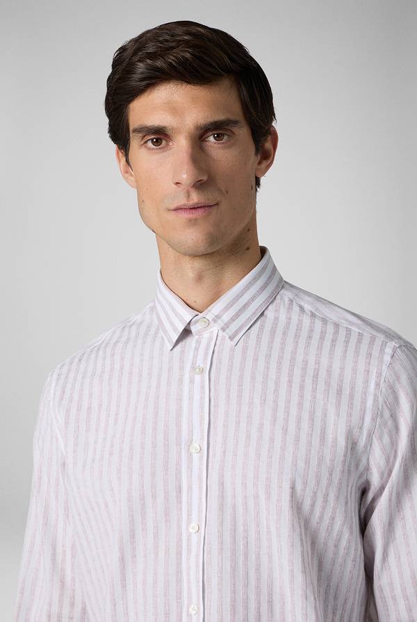 Pal Zileri Camicia a macro righe bianche e azzurre Fino Al -60%