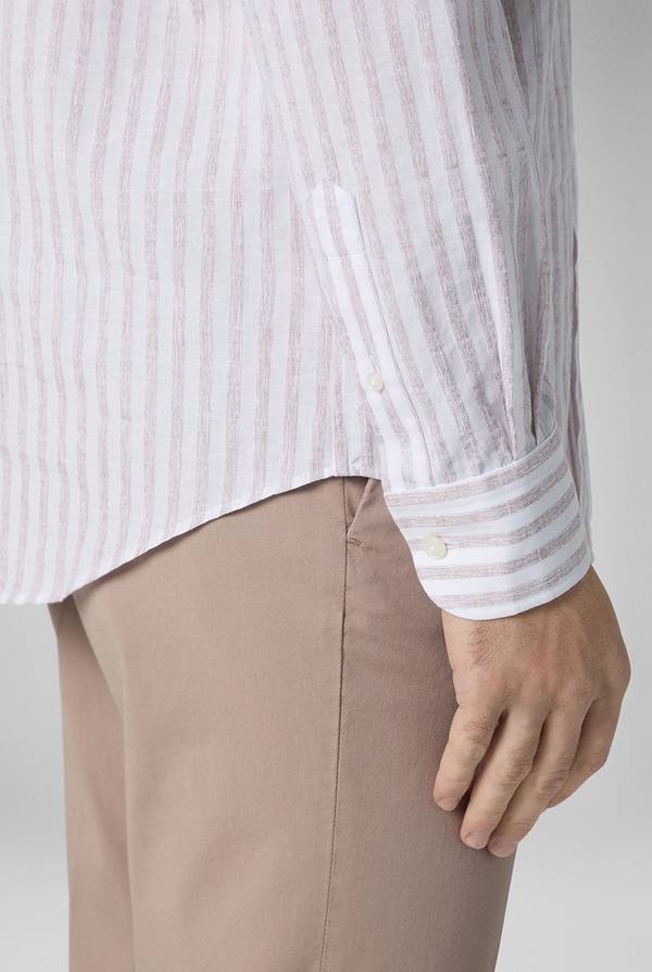 Pal Zileri Camicia a macro righe bianche e azzurre Fino Al -60%