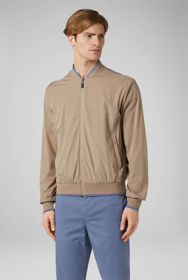 Pal Zileri Bomber in soft shell color tortora In Vendita