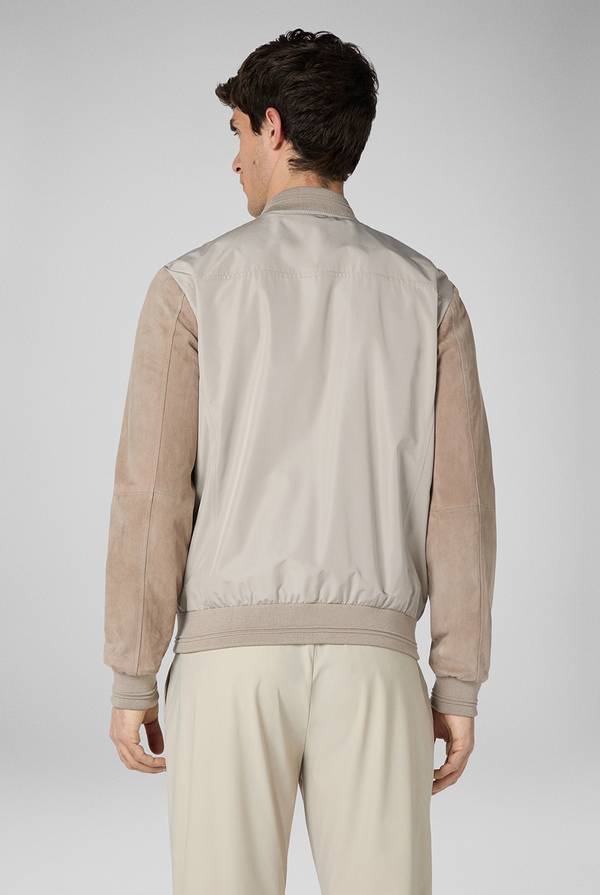 Pal Zileri Bomber beige in nylon e suede Offerte