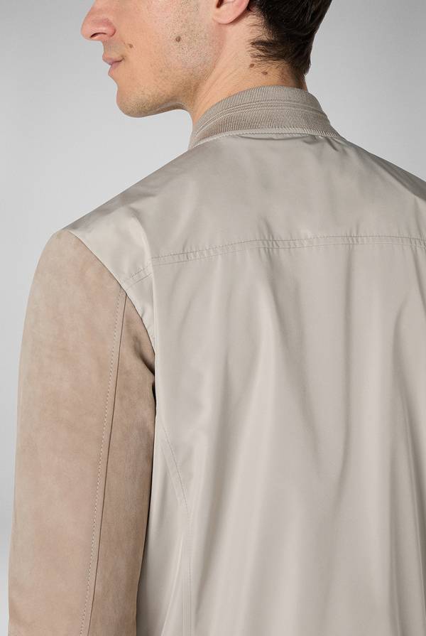 Pal Zileri Bomber beige in nylon e suede Offerte