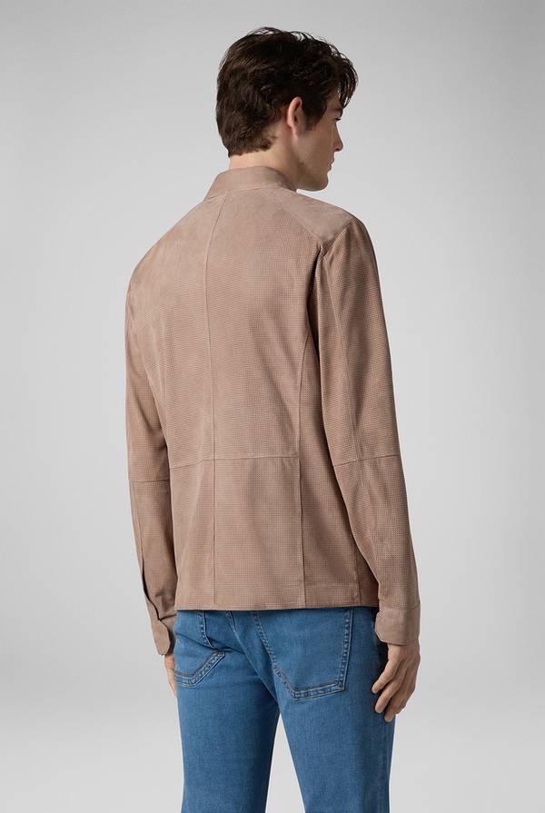 Pal Zileri Overshirt in suede e nappa micro perforata Vendite Flash