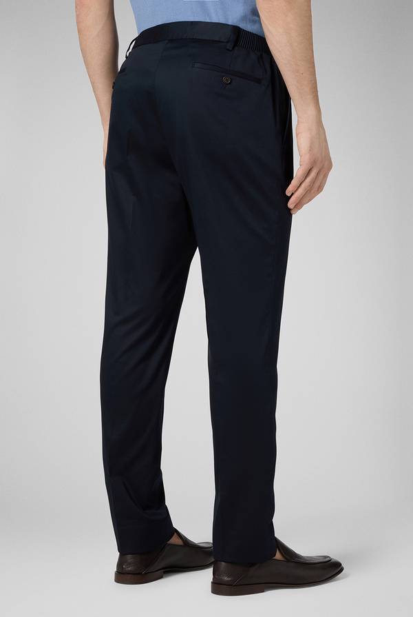 Pal Zileri Pantalone in cotone e tencel stretch Vendita calda