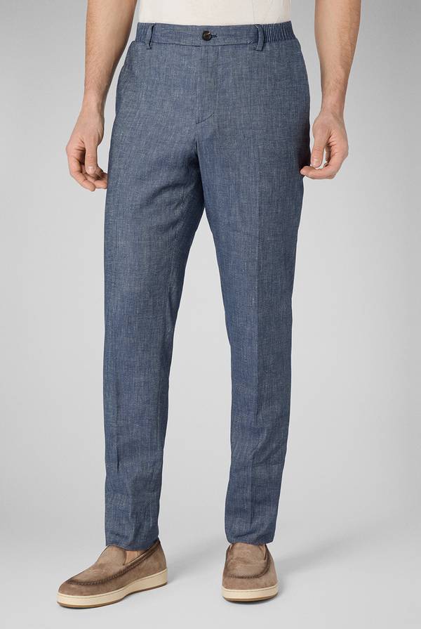 Pal Zileri Pantalone in lino e cotone stretch Offerta temporanea