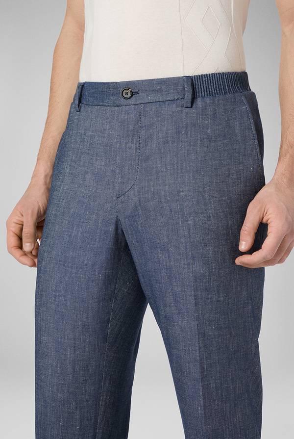 Pal Zileri Pantalone in lino e cotone stretch Offerta temporanea