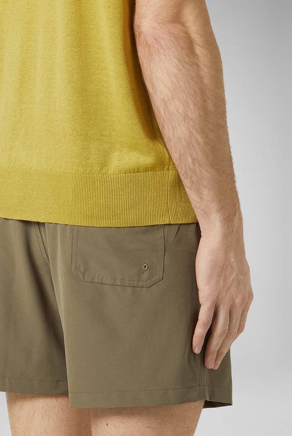 Pal Zileri Polo in maglia di lino e seta color senape Sottocosto