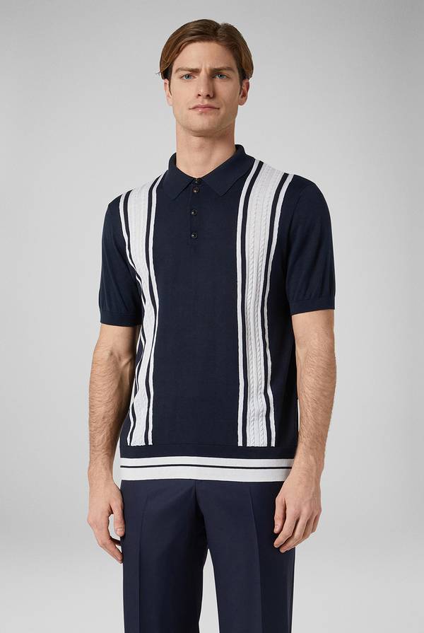 Pal Zileri Polo con bande a contrasto Offerta