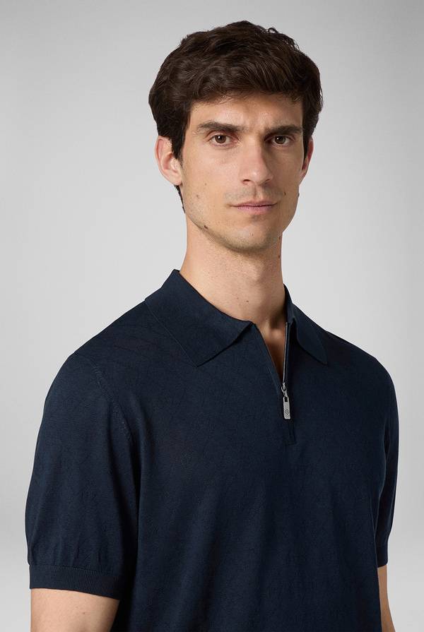 Pal Zileri Polo jacquard con monogramma pz Economico